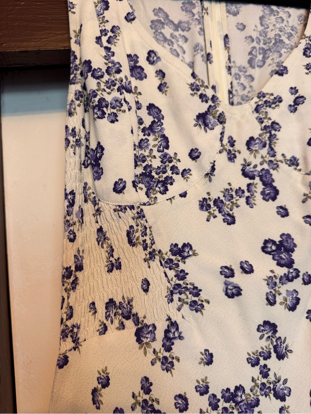 Rouje Paolina White & Blue Floral Midi Dress - Picture 4 of 8